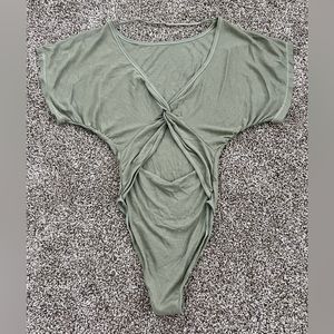 Free People green bodysuit. Size XS. Worn once.